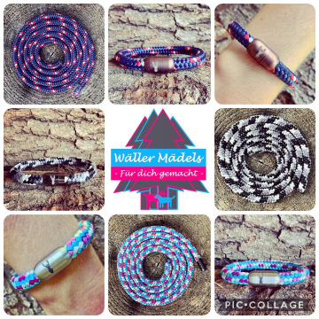 Beispiele Armbandseile und Verschlussfarben